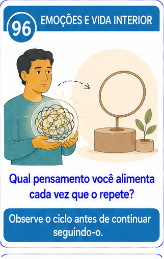 Carta da área Emoções e vida interior das +100 Cartas de Desbloqueio Emocional