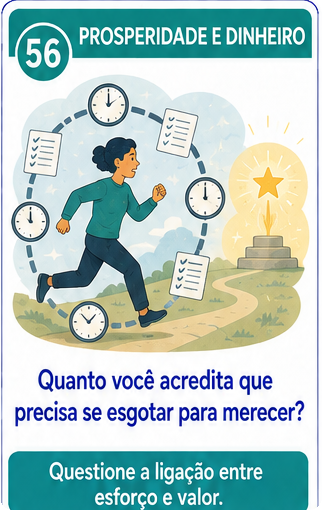 Carta da área Prosperidade e dinheiro das +100 Cartas de Desbloqueio Emocional