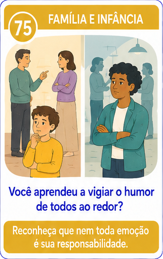 Carta da área Família e infância das +100 Cartas de Desbloqueio Emocional
